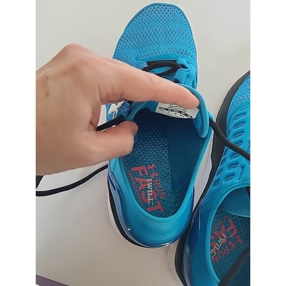 Under Armour WMS SZ 8.5 Speedform Apollo 2 Shoes Sneakers Blue Athletic Running - Picture 10 of 11